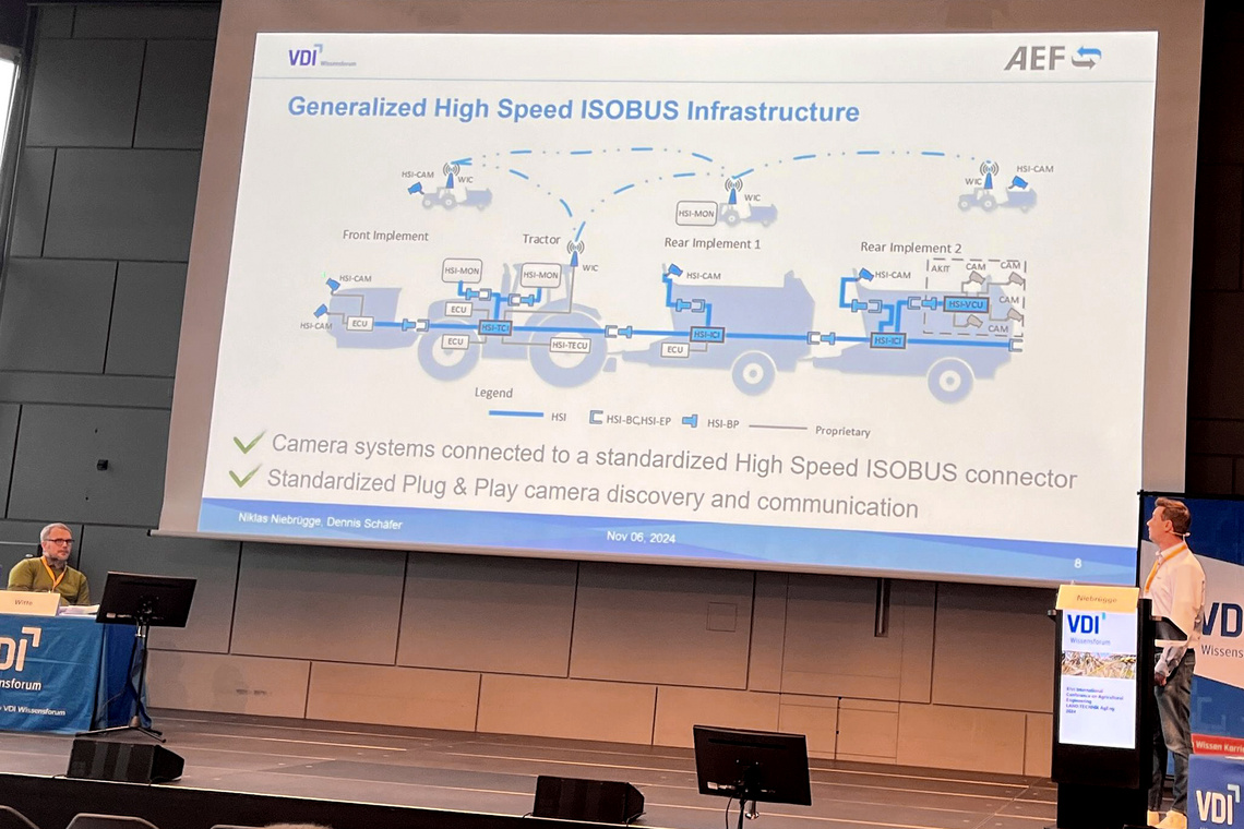 Session host Johann Witte and Niclas Niebrügge during the DCS presentation